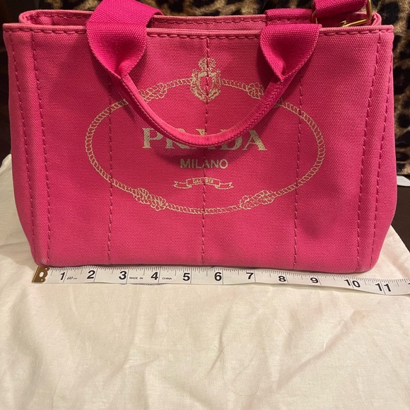 Prada Small Pink Canapa Bag With Dustbag And Card - Picture 15 of 16